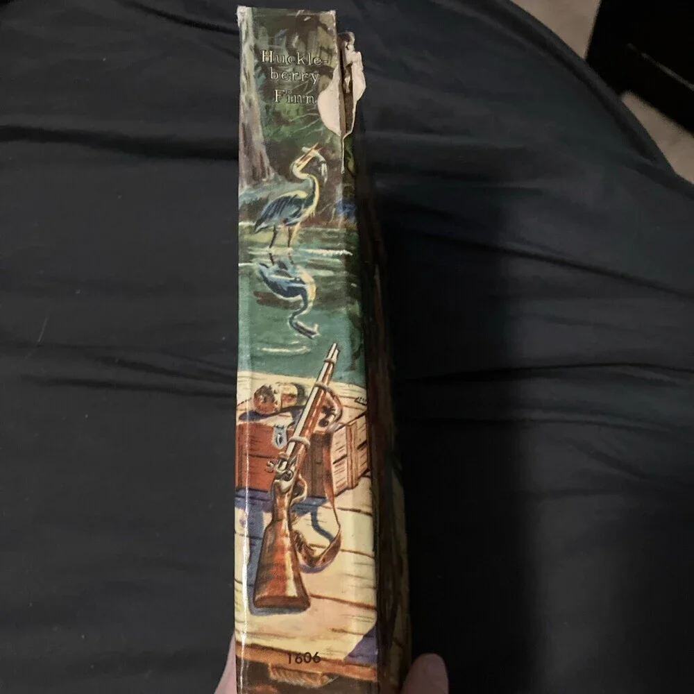 Mark Twain Vintage 1955 Adventures of Huckleberry Finn Book -Whitman Publishing-